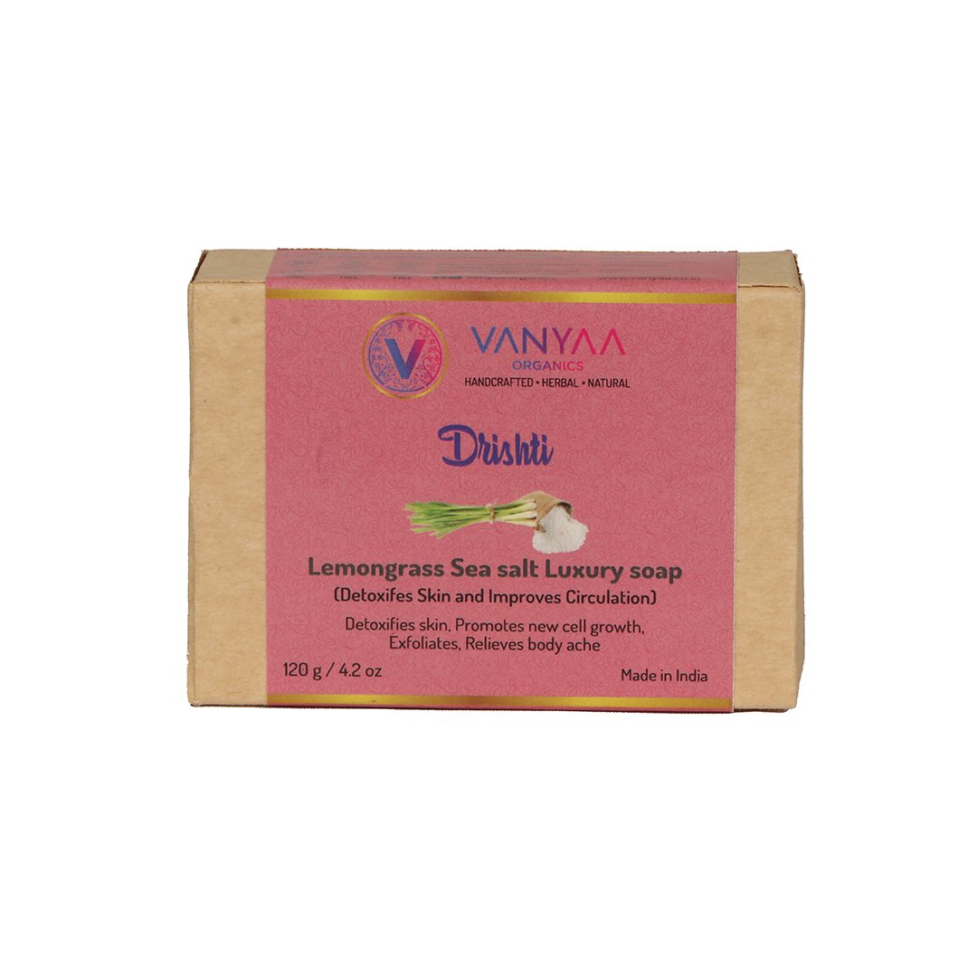 Vanyaa - Drishti - Exfoliating, Moisturizing Soap with Lemongrass and Sea Salt