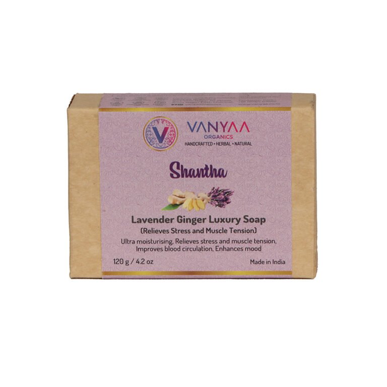 Vanyaa - Shantha - Stress Relieving, Moisturizing Soap with Lavender and Ginger