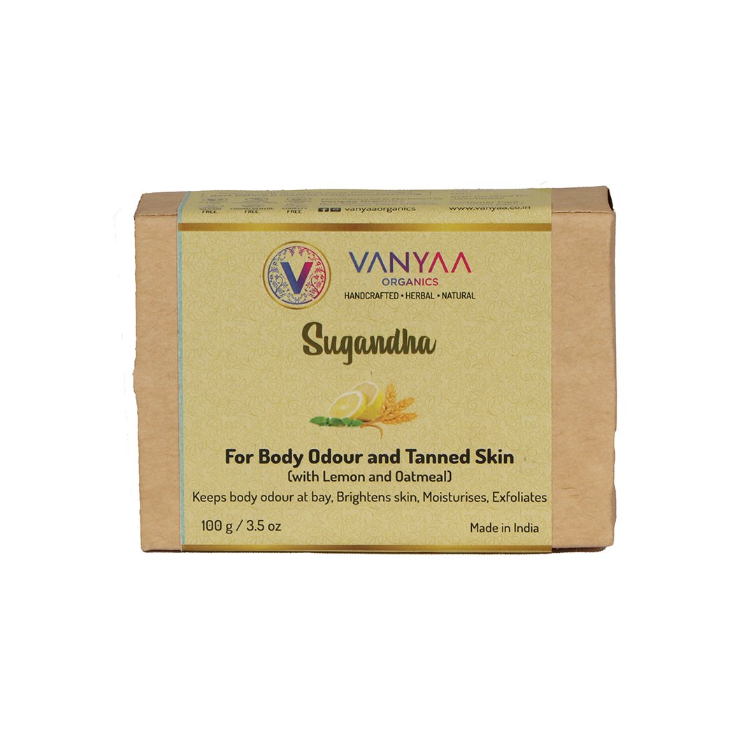 Vanyaa - Sugandha - Deodorizing, Moisturizing Soap with Lemon and Oatmeal